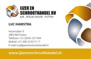visitekaartje luc hamstra ijzer en schroothandel